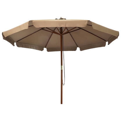 Ombrellone da Esterni con Palo in Legno 330 cm Grigio Talpa | homemem39