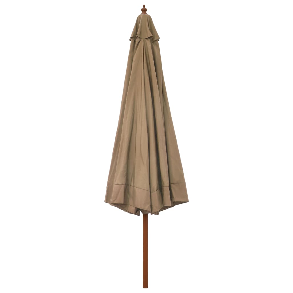 Ombrellone da Esterni con Palo in Legno 330 cm Grigio Talpa | homemem39
