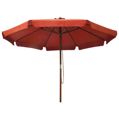 Ombrellone da Esterni con Palo in Legno 330 cm Terracotta | homemem39