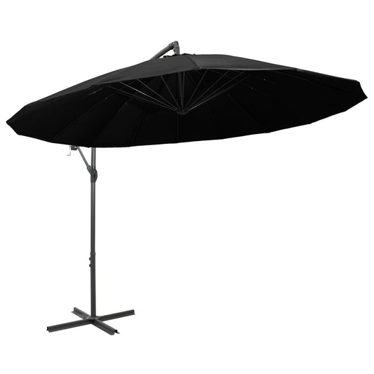 Ombrellone a Sbalzo Nero 3 m Palo in Alluminio | homemem39