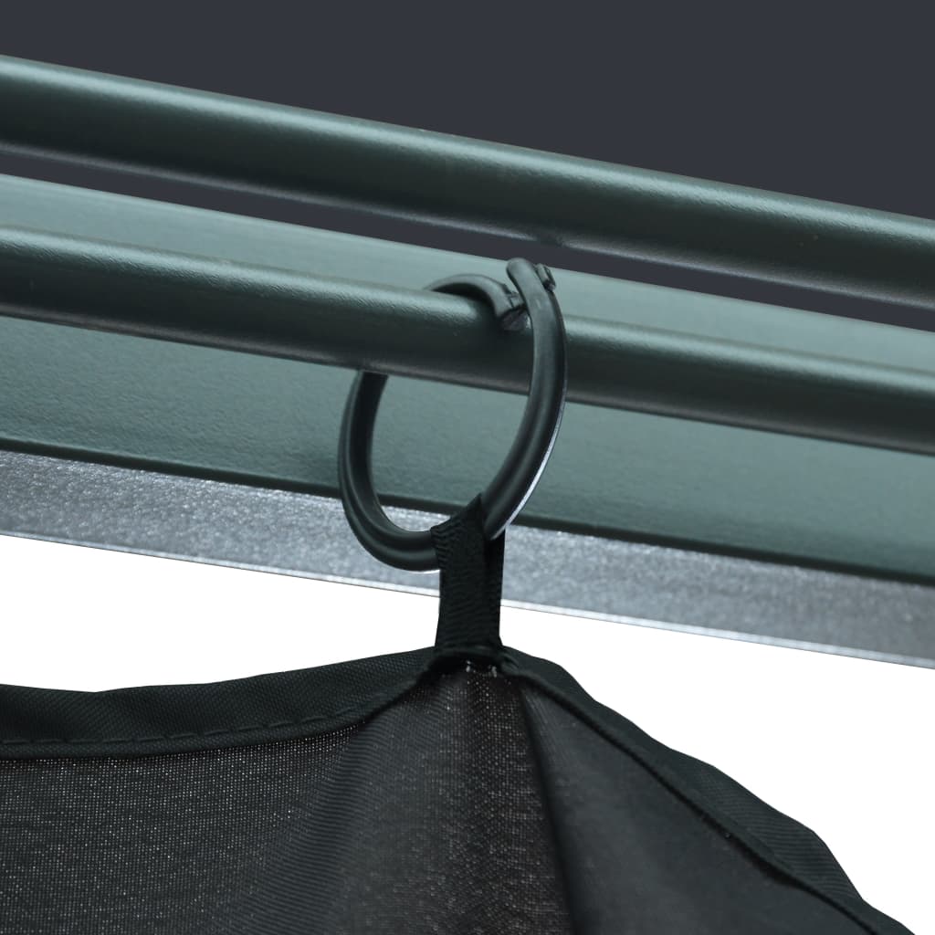 Gazebo con Tenda 300 x 300 cm Antracite Alluminio | homemem39