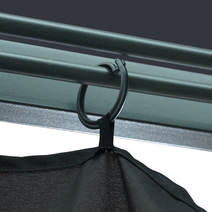 Gazebo con Tenda 300 x 300 cm Antracite Alluminio | homemem39