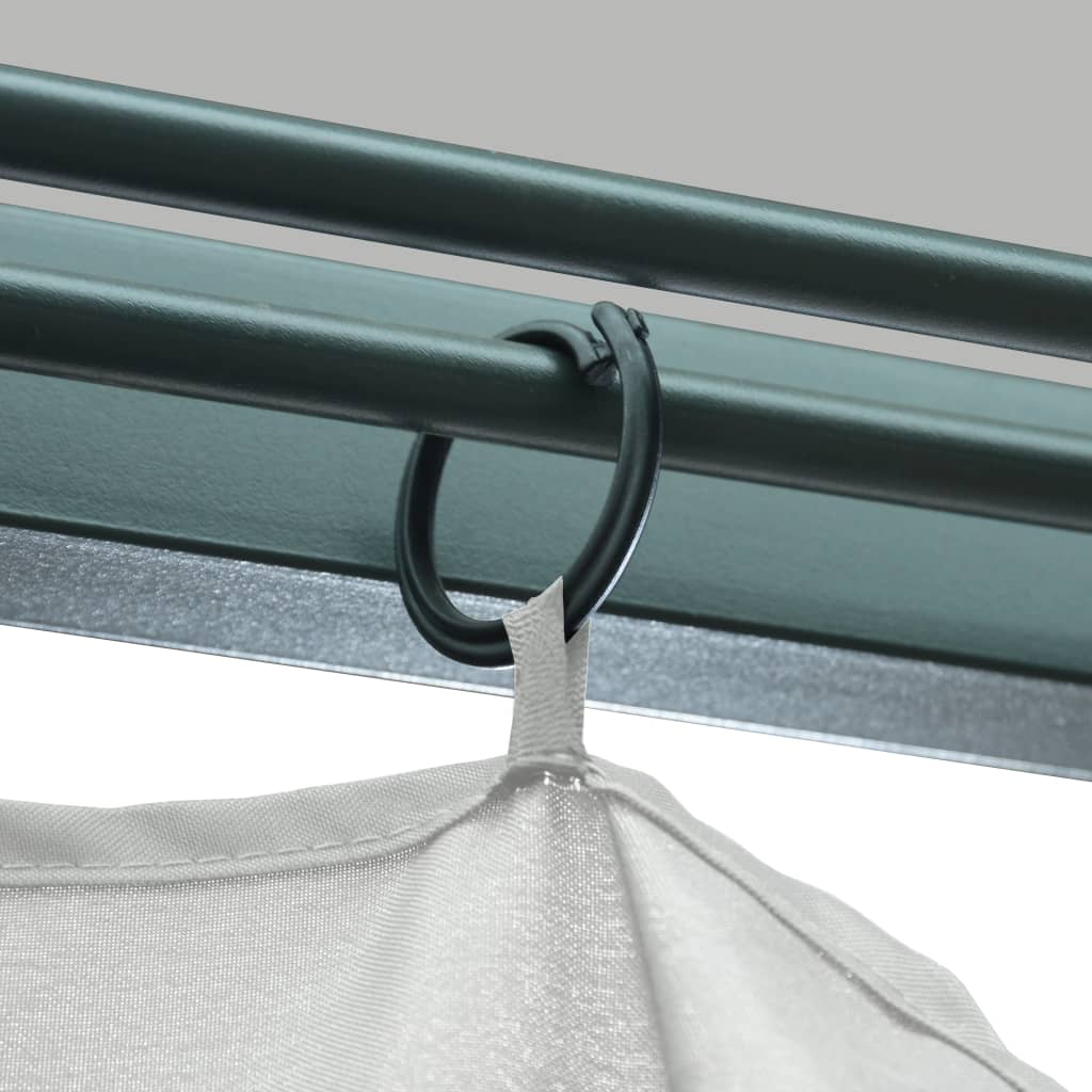 Gazebo con Tenda 400 x 300 cm Crema Alluminio | homemem39