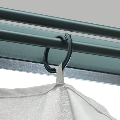 Gazebo con Tenda 400 x 300 cm Crema Alluminio | homemem39