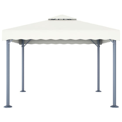 Gazebo 300x300 cm Crema Alluminio - homemem39