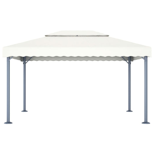 Gazebo 400x300 cm Crema Alluminio | homemem39