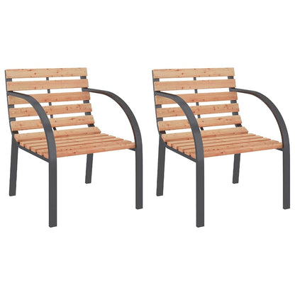 Sedie da Giardino 2 pz in Legno | homemem39