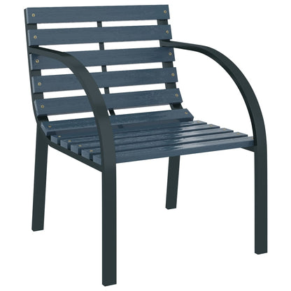 Sedie da Giardino 2 pz Grigie in Legno - homemem39
