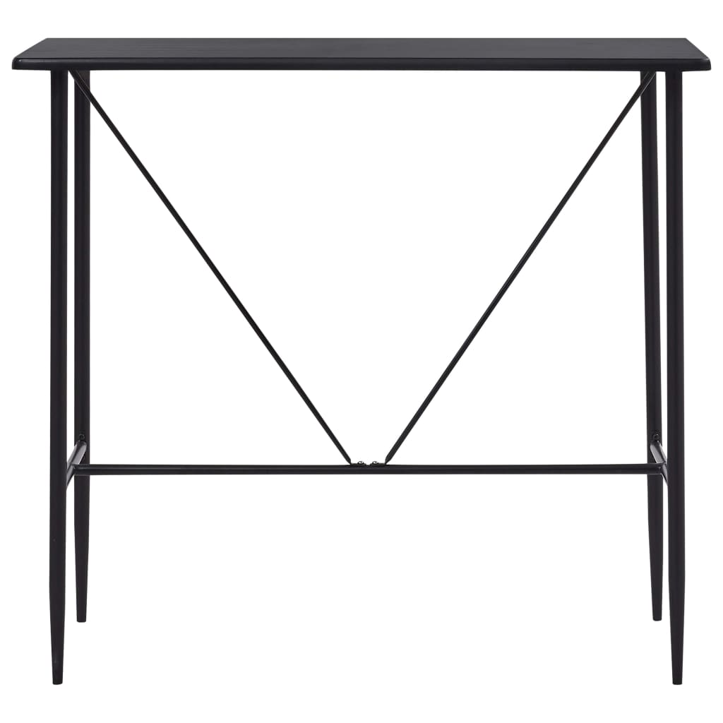 Tavolo da Bar Nero 120x60x110 cm in MDF - homemem39