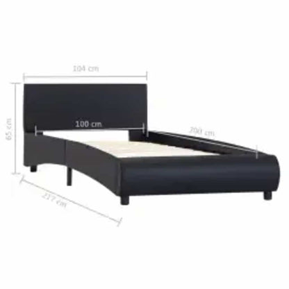 Giroletto con LED Nero in Similpelle 100x200 cm | homemem39