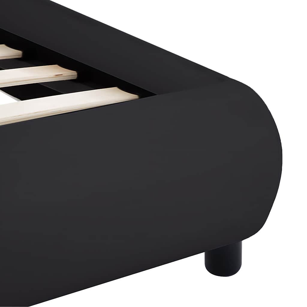 Giroletto con LED Nero in Similpelle 160x200 cm