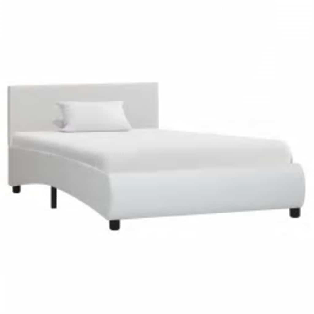 Giroletto con LED senza Materasso Bianco in Similpelle 90x200cm | homemem39