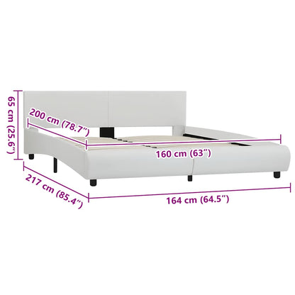 Giroletto con LED Bianco in Similpelle 160x200 cm | homemem39