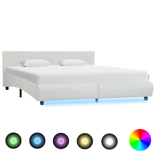 Giroletto con LED senza Materasso Bianco 180x200 cm