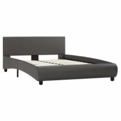 Giroletto con LED senza Materasso Grigio Similpelle 140x200 cm | homemem39