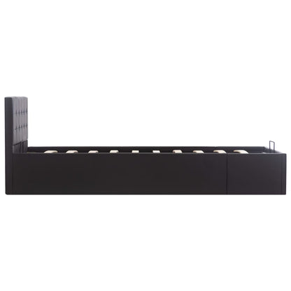Giroletto con Contenitore Idraulico Nero Similpelle 100x200cm | homemem39