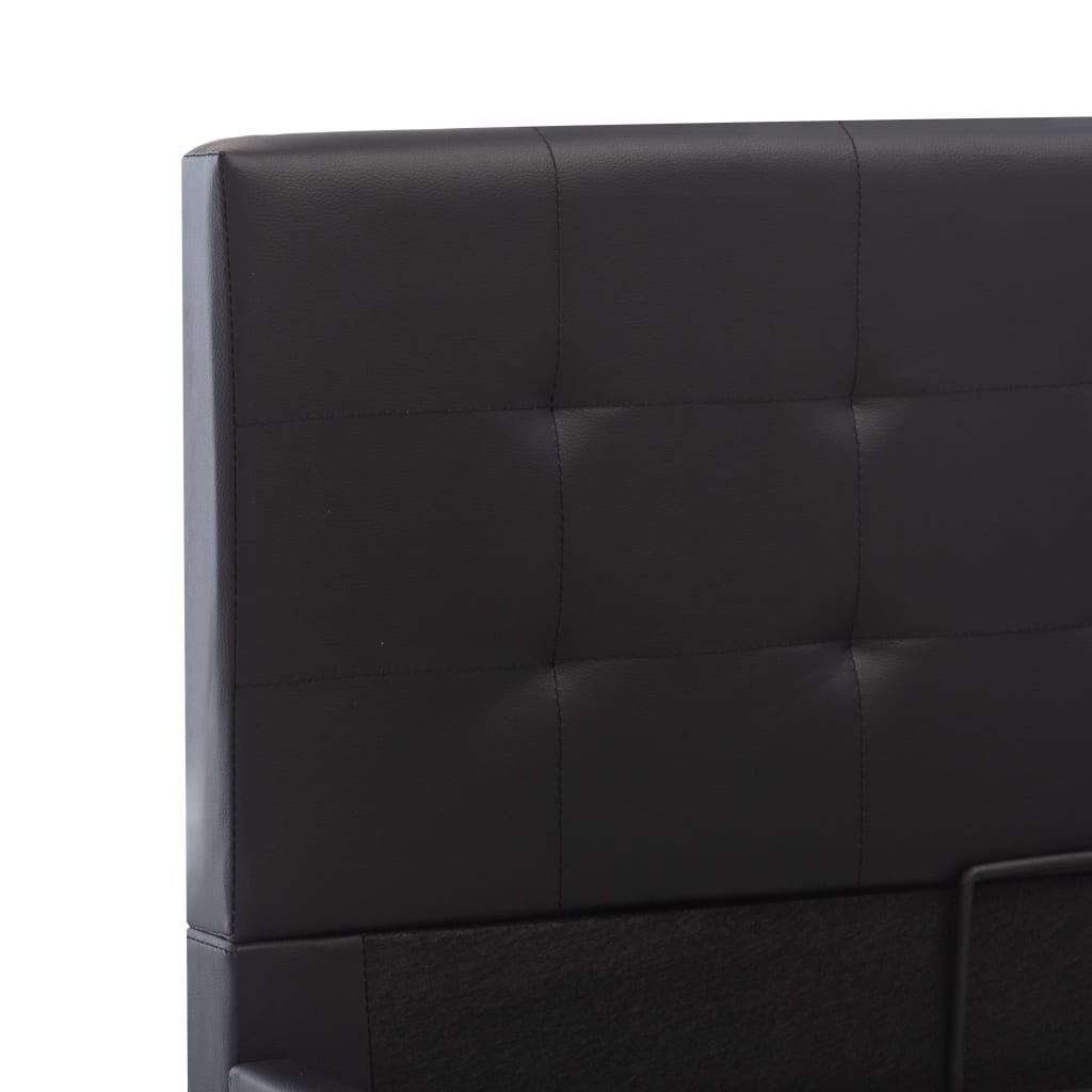Giroletto con Contenitore Idraulico Nero Similpelle 100x200cm | homemem39