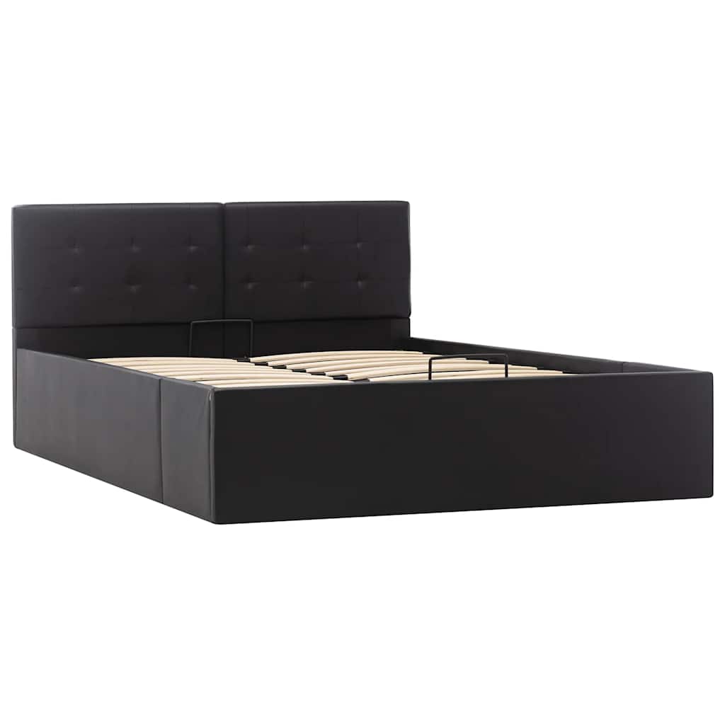Giroletto con Contenitore Idraulico Nero Similpelle 120x200cm | homemem39