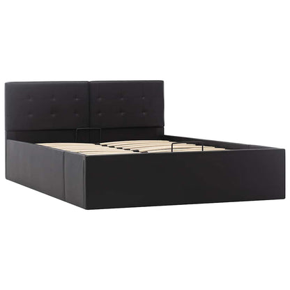 Giroletto con Contenitore Idraulico Nero Similpelle 120x200cm | homemem39