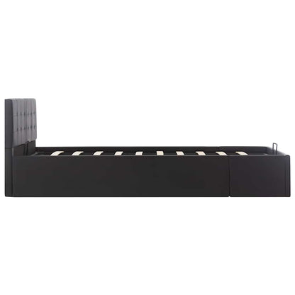 Giroletto con Contenitore Idraulico Nero Similpelle 120x200cm | homemem39