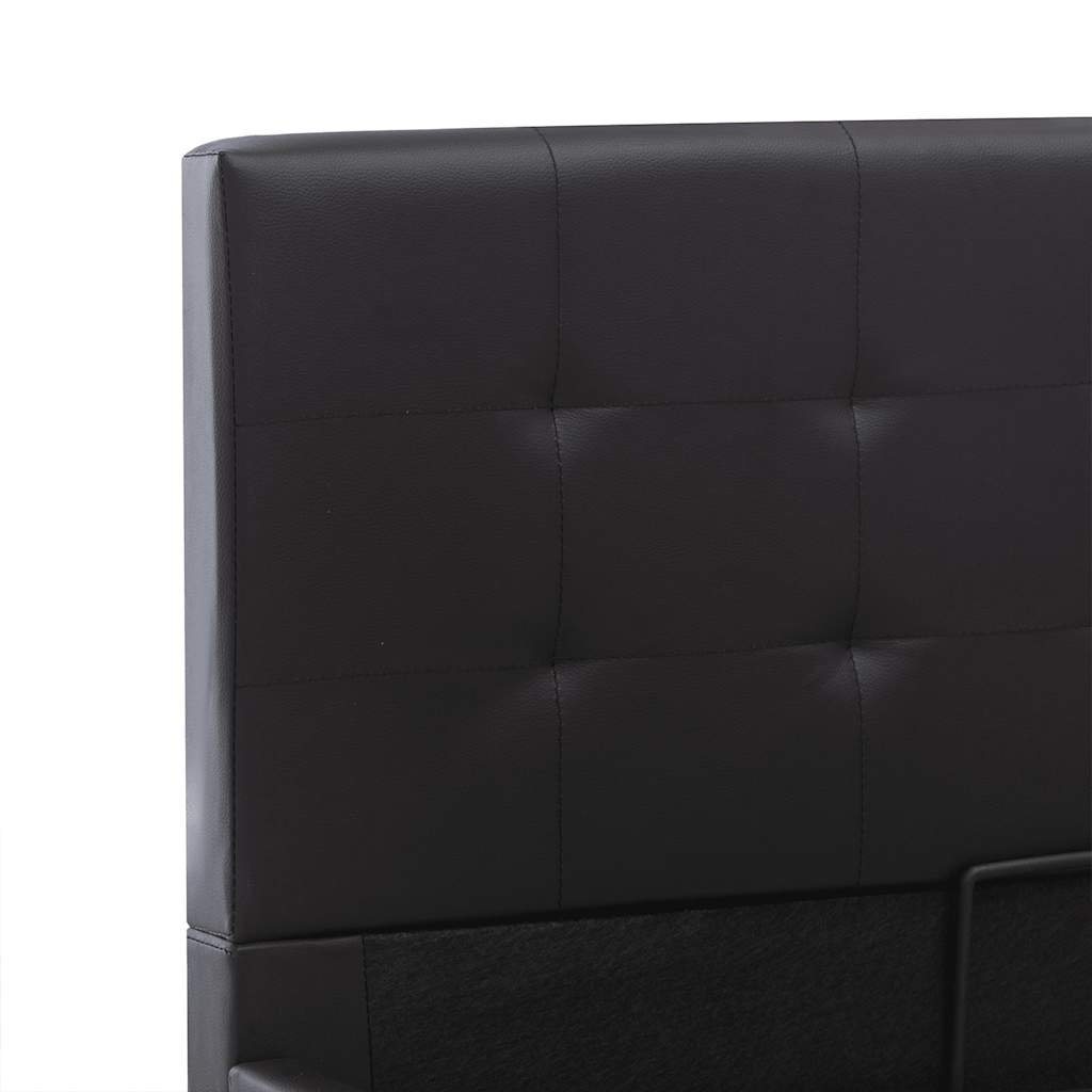 Giroletto con Contenitore Idraulico Nero Similpelle 120x200cm | homemem39