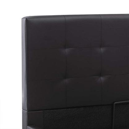 Giroletto con Contenitore Idraulico Nero Similpelle 120x200cm | homemem39