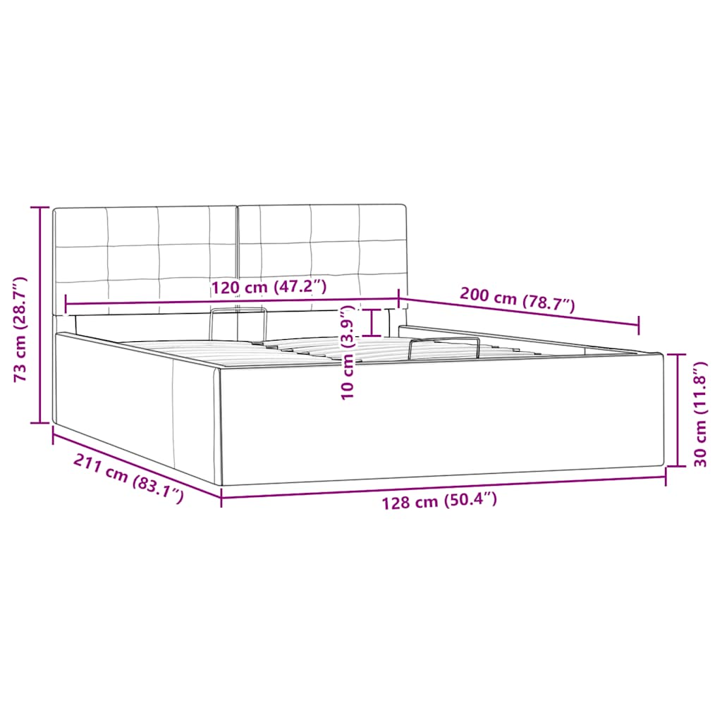 Giroletto con Contenitore Idraulico Nero Similpelle 120x200cm | homemem39