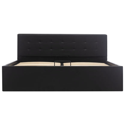 Giroletto con Contenitore Idraulico Nero Similpelle 140x200cm | homemem39