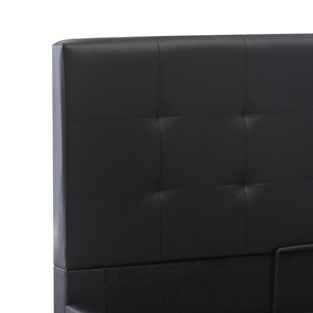 Giroletto con Contenitore Idraulico Nero Similpelle 140x200cm | homemem39