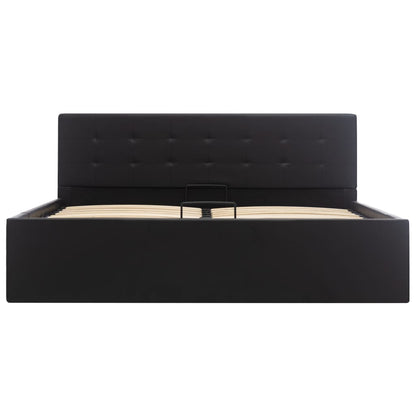 Giroletto con Contenitore Idraulico Nero Similpelle 160x200 cm | homemem39