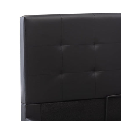 Giroletto con Contenitore Idraulico Nero Similpelle 160x200 cm | homemem39