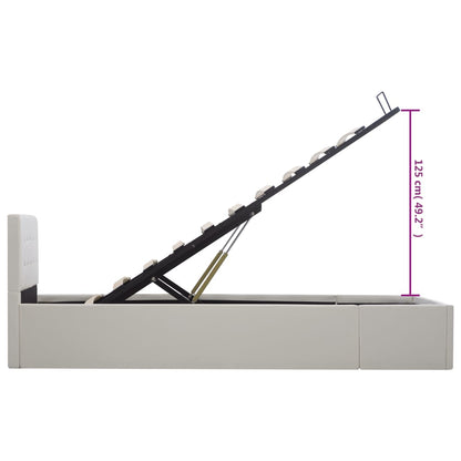 Giroletto con Contenitore Idraulico Bianco Similpelle 90x200cm | homemem39