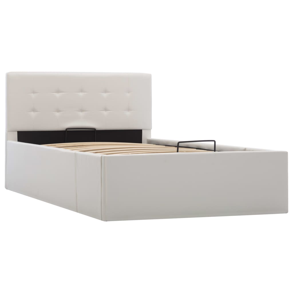 Giroletto con Contenitore Idraulico Bianco Similpelle 90x200cm | homemem39