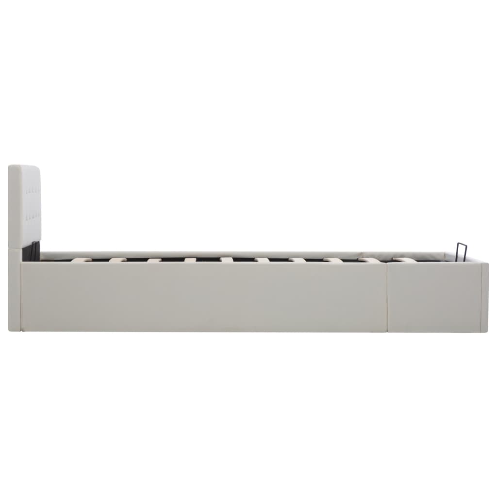 Giroletto con Contenitore Idraulico Bianco Similpelle 90x200cm | homemem39