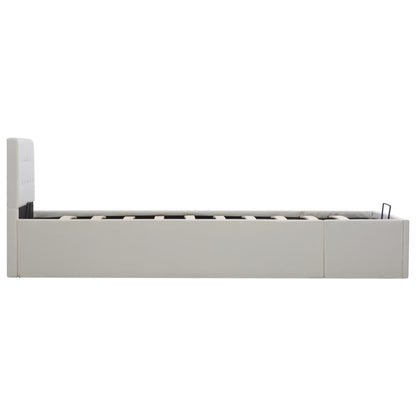 Giroletto con Contenitore Idraulico Bianco Similpelle 90x200cm | homemem39