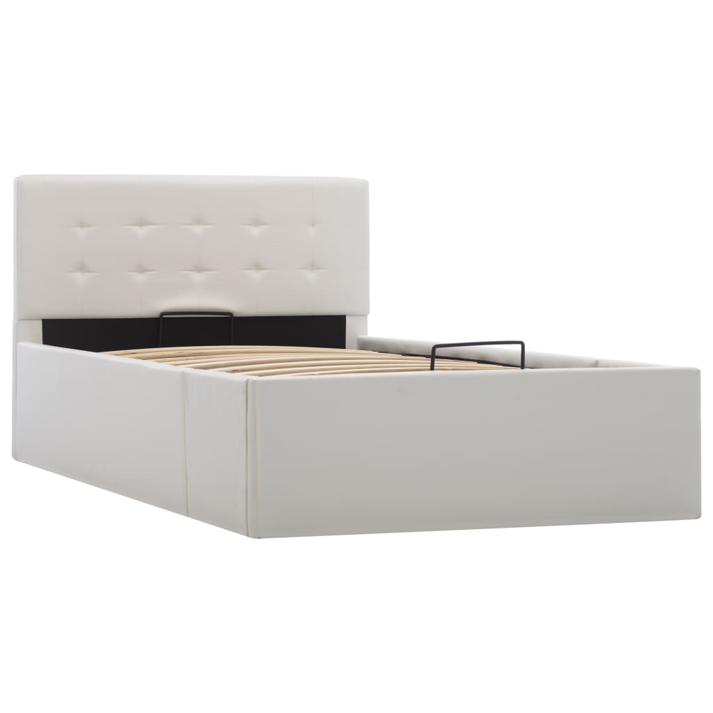Giroletto con Contenitore Idraulico Bianco Similpelle 100x200cm | homemem39