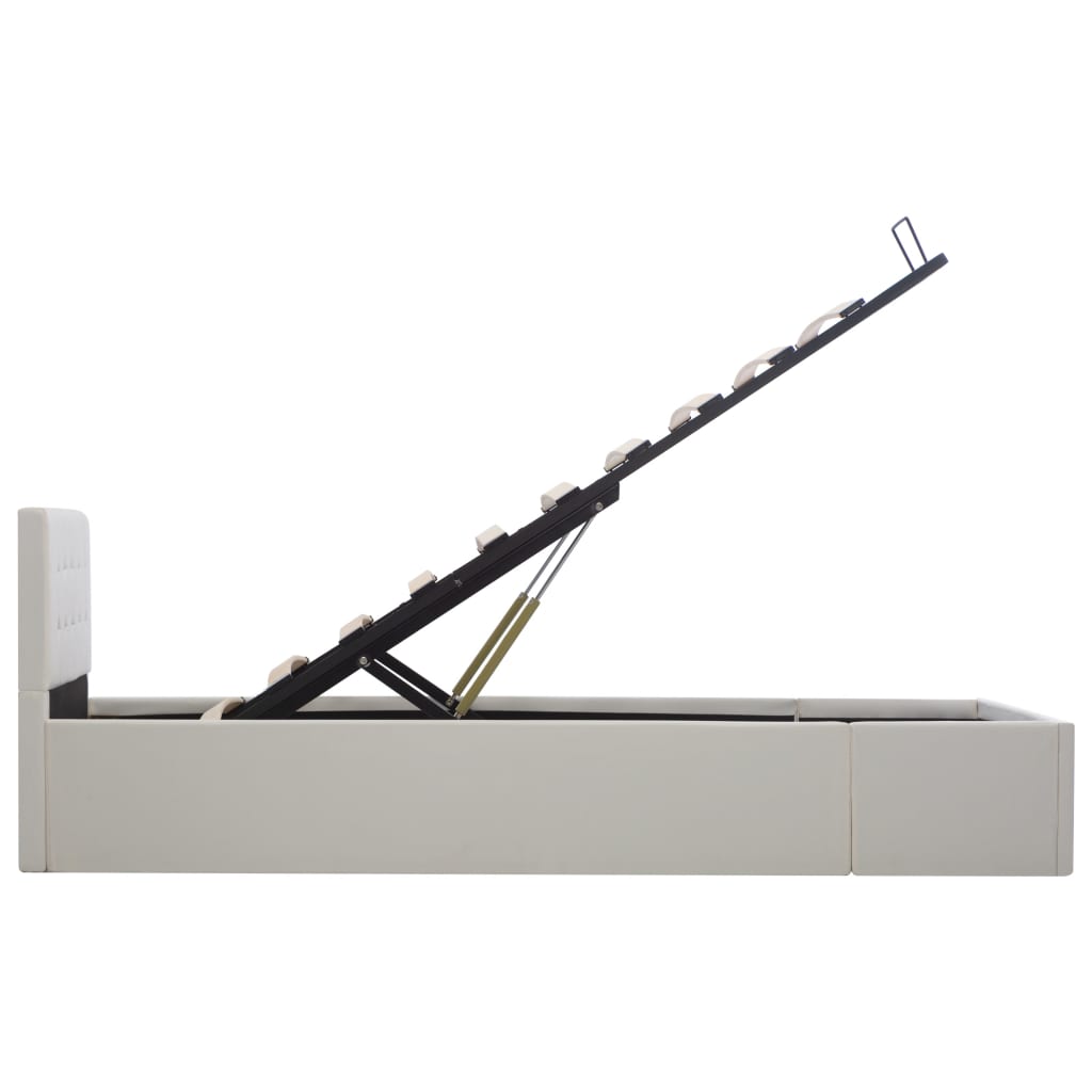 Giroletto con Contenitore Idraulico Bianco Similpelle 100x200cm | homemem39
