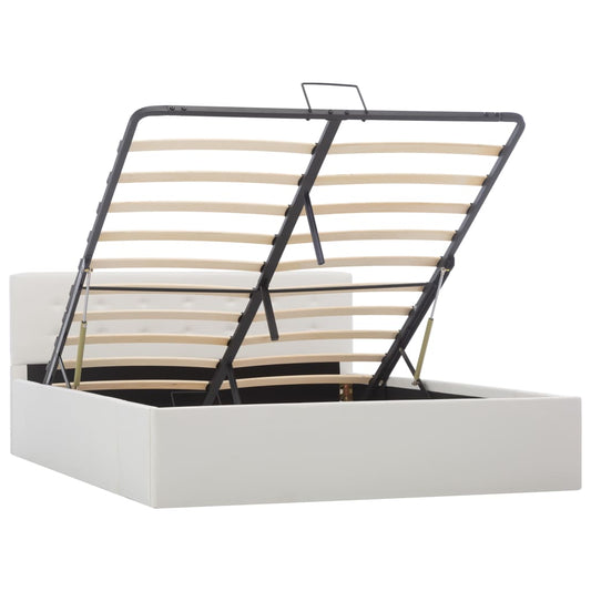 Giroletto con Contenitore Idraulico Bianco Similpelle 140x200cm | homemem39