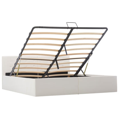 Giroletto con Contenitore Idraulico Bianco Similpelle 160x200 cm | homemem39