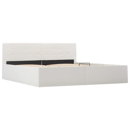 Giroletto con Contenitore Idraulico Bianco Similpelle 160x200 cm | homemem39