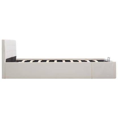 Giroletto con Contenitore Idraulico Bianco Similpelle 160x200 cm | homemem39