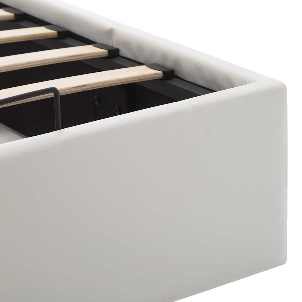 Giroletto con Contenitore Idraulico Bianco Similpelle 180x200cm | homemem39