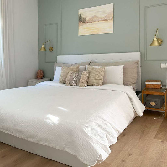 Giroletto con Contenitore Idraulico Bianco Similpelle 180x200cm