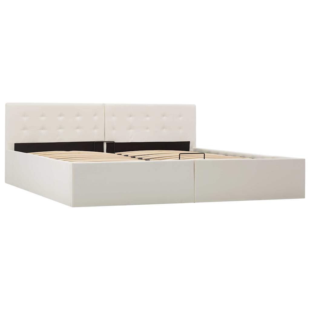 Giroletto con Contenitore Idraulico Bianco Similpelle 180x200cm | homemem39