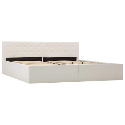 Giroletto con Contenitore Idraulico Bianco Similpelle 180x200cm | homemem39