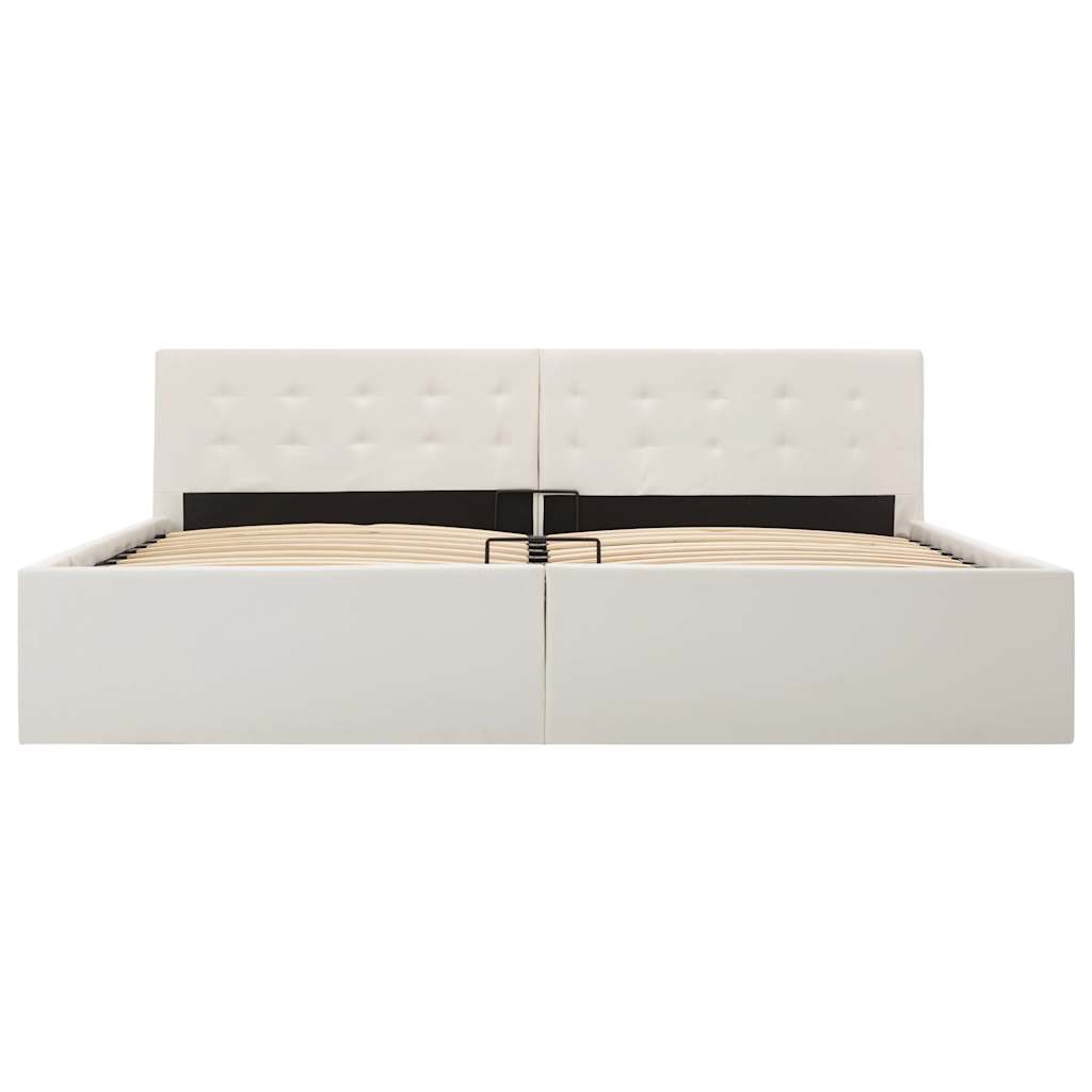 Giroletto con Contenitore Idraulico Bianco Similpelle 180x200cm | homemem39