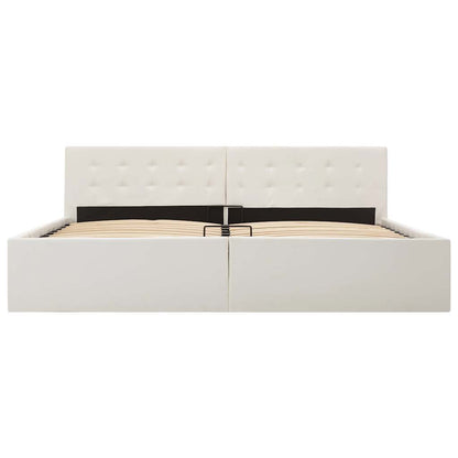 Giroletto con Contenitore Idraulico Bianco Similpelle 180x200cm | homemem39