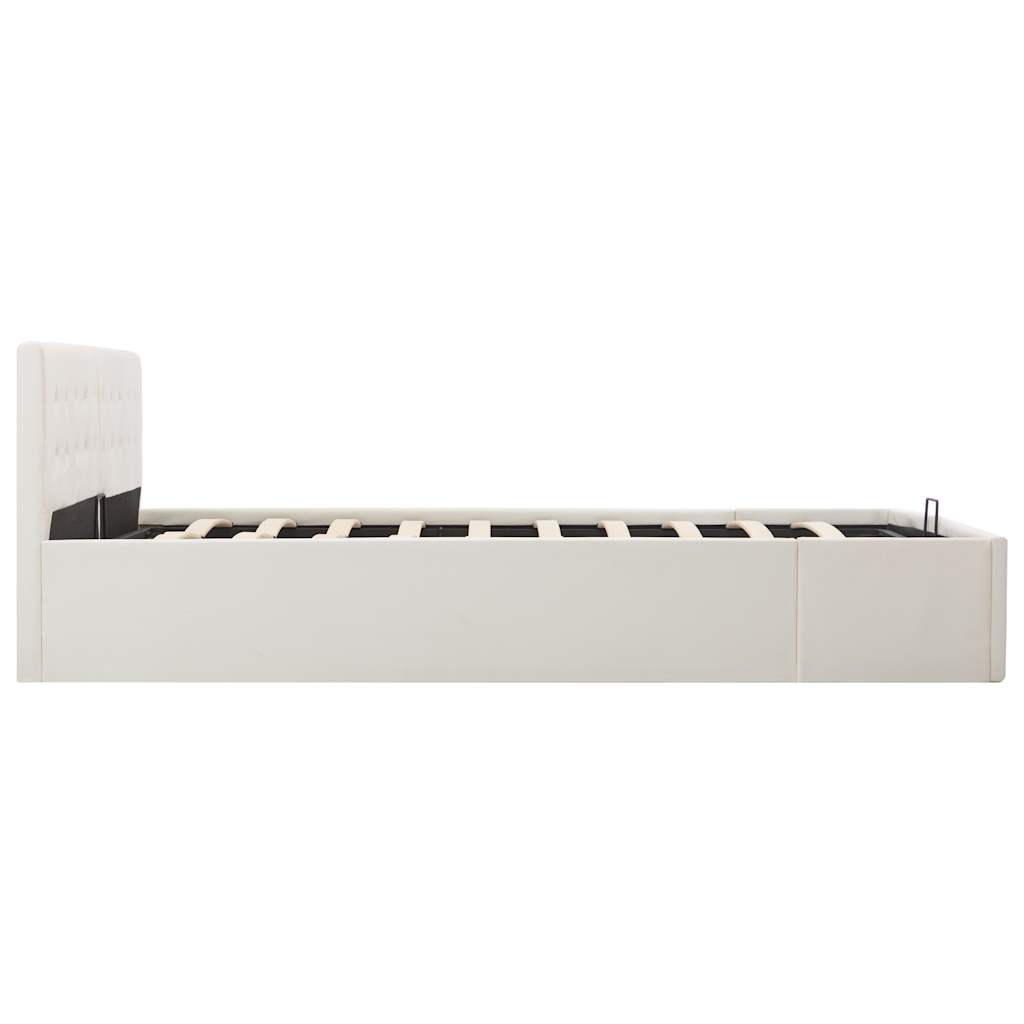 Giroletto con Contenitore Idraulico Bianco Similpelle 180x200cm | homemem39