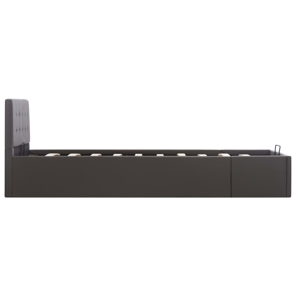 Giroletto con Contenitore Idraulico Grigio Similpelle 90x200cm | homemem39
