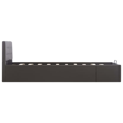 Giroletto con Contenitore Idraulico Grigio Similpelle 90x200cm | homemem39